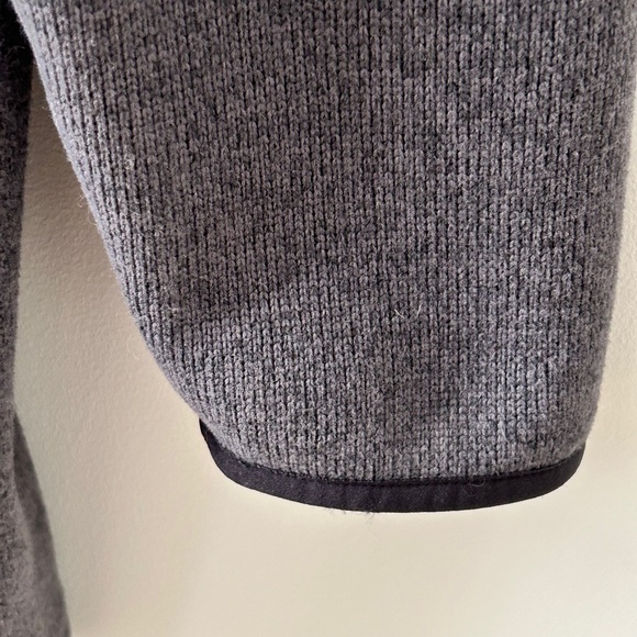 LL Bean Gray Sweater Fleece Hooded Zip Up Coat - Picture 4 of 16